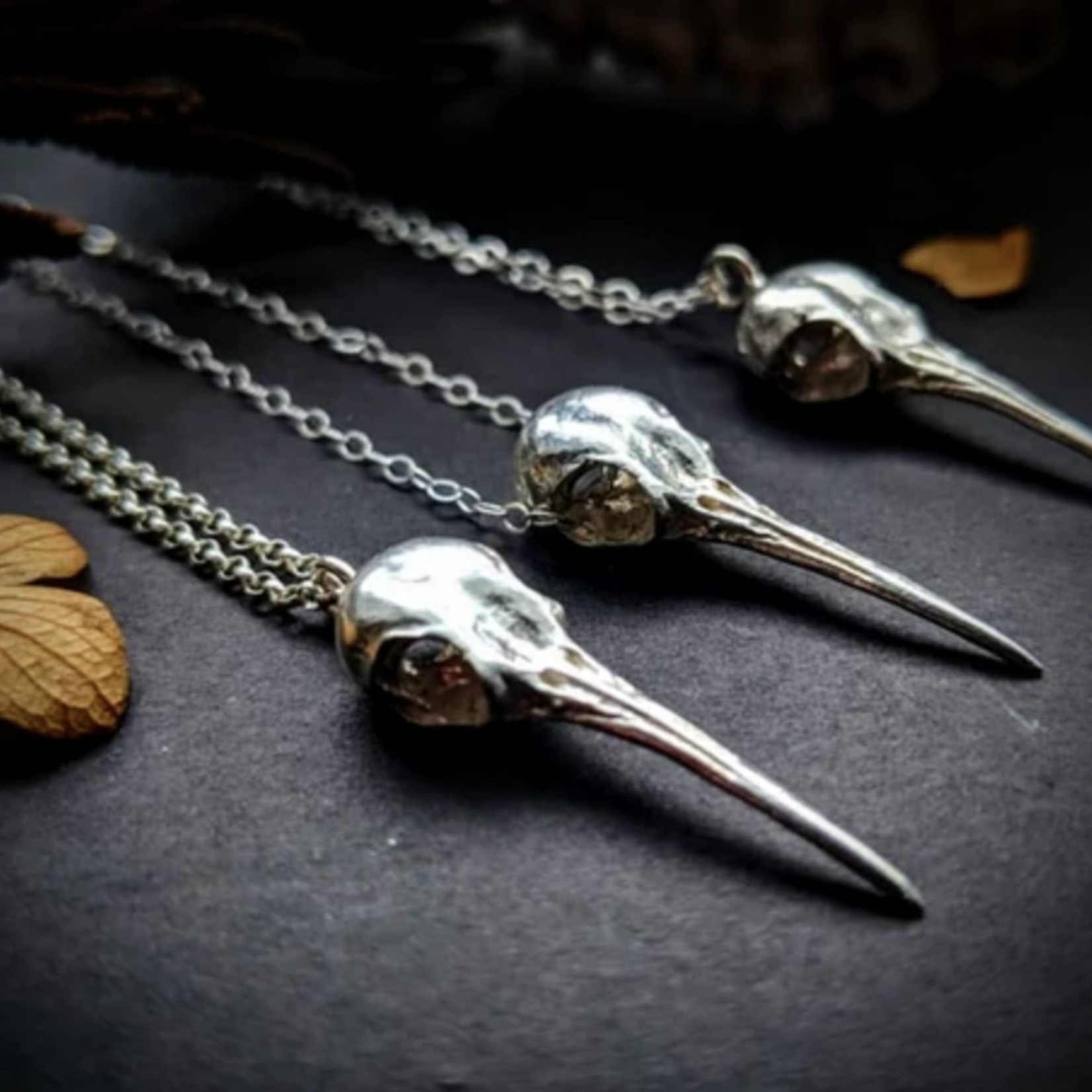 *Hummingbird Skull Necklace · Silver