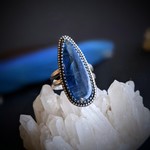 *Kyanite Polished  Teardrop Ring