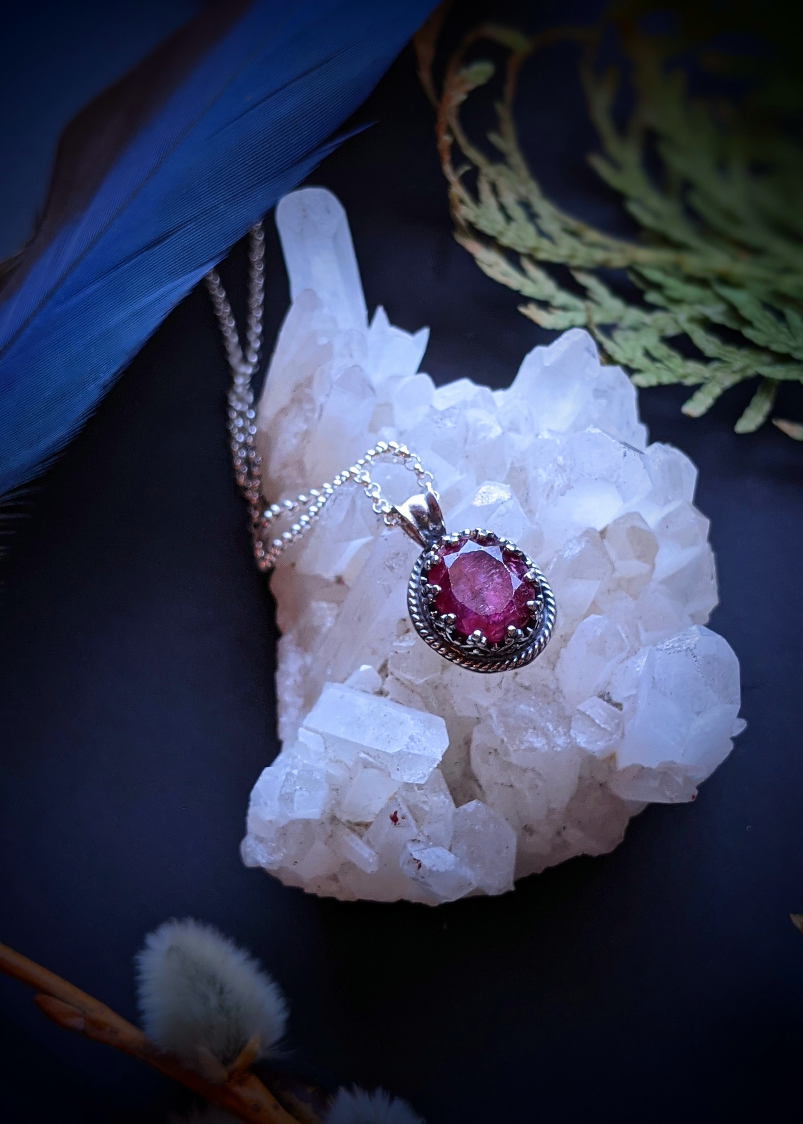 Ruby Oval Necklace - Small