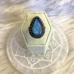 *Labradorite Polished Teardrop Ring