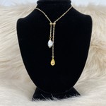 Bia Goddess Double Drop Pearl Necklace