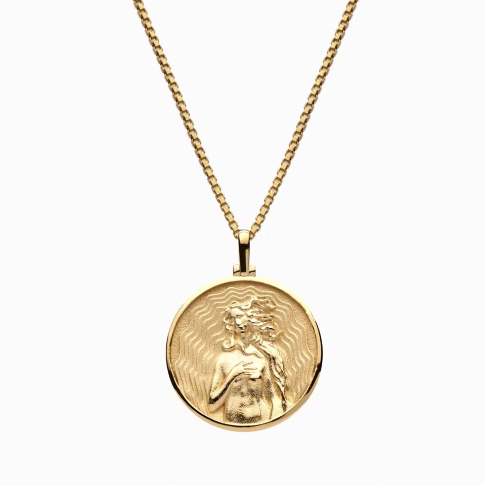 *Aphrodite Standard 16-18" Box Chain Necklace · 14K Gold Vermeil