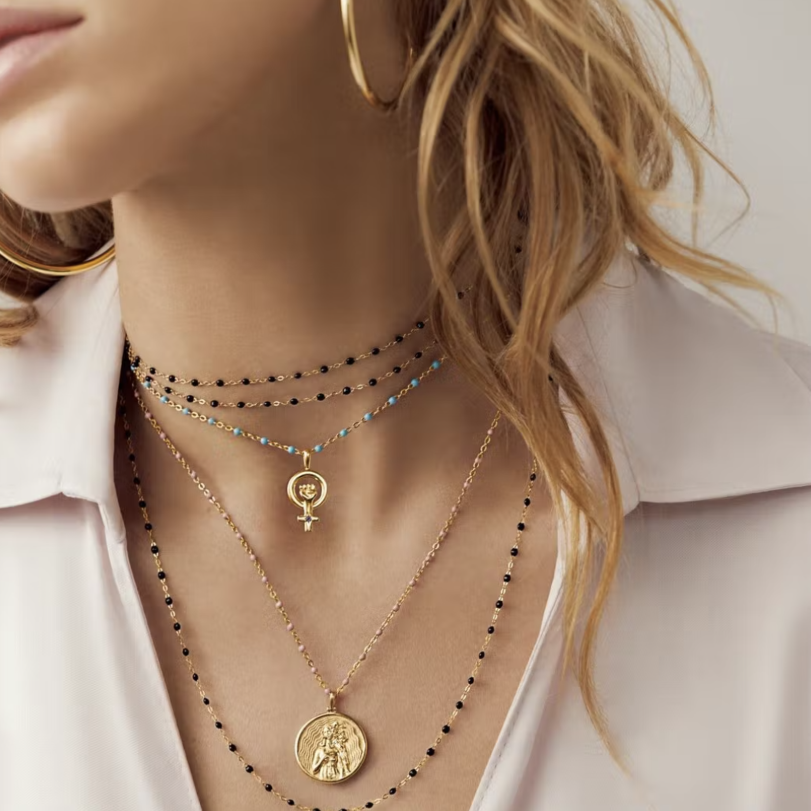 *Aphrodite Standard 16-18" Box Chain Necklace · 14K Gold Vermeil