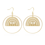 Mystic Eye Hoops · Brass with Gold Plated Ear Wires