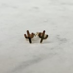 Cactus Earrings - 14k Gold