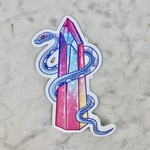 Indigo Maiden Crystal Snake Sticker (Matte)