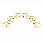 Luna Onyx Ring · Brass