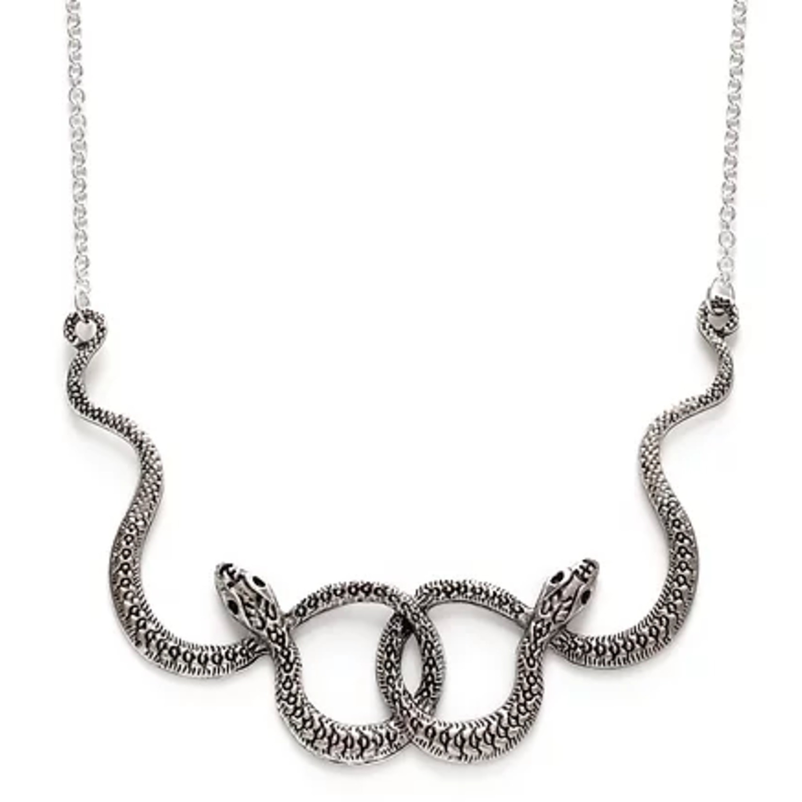 Ophidian Statement Necklace - Silver
