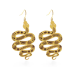 Garden Snake Earrings · Brass with Gold Plated Ear Wires