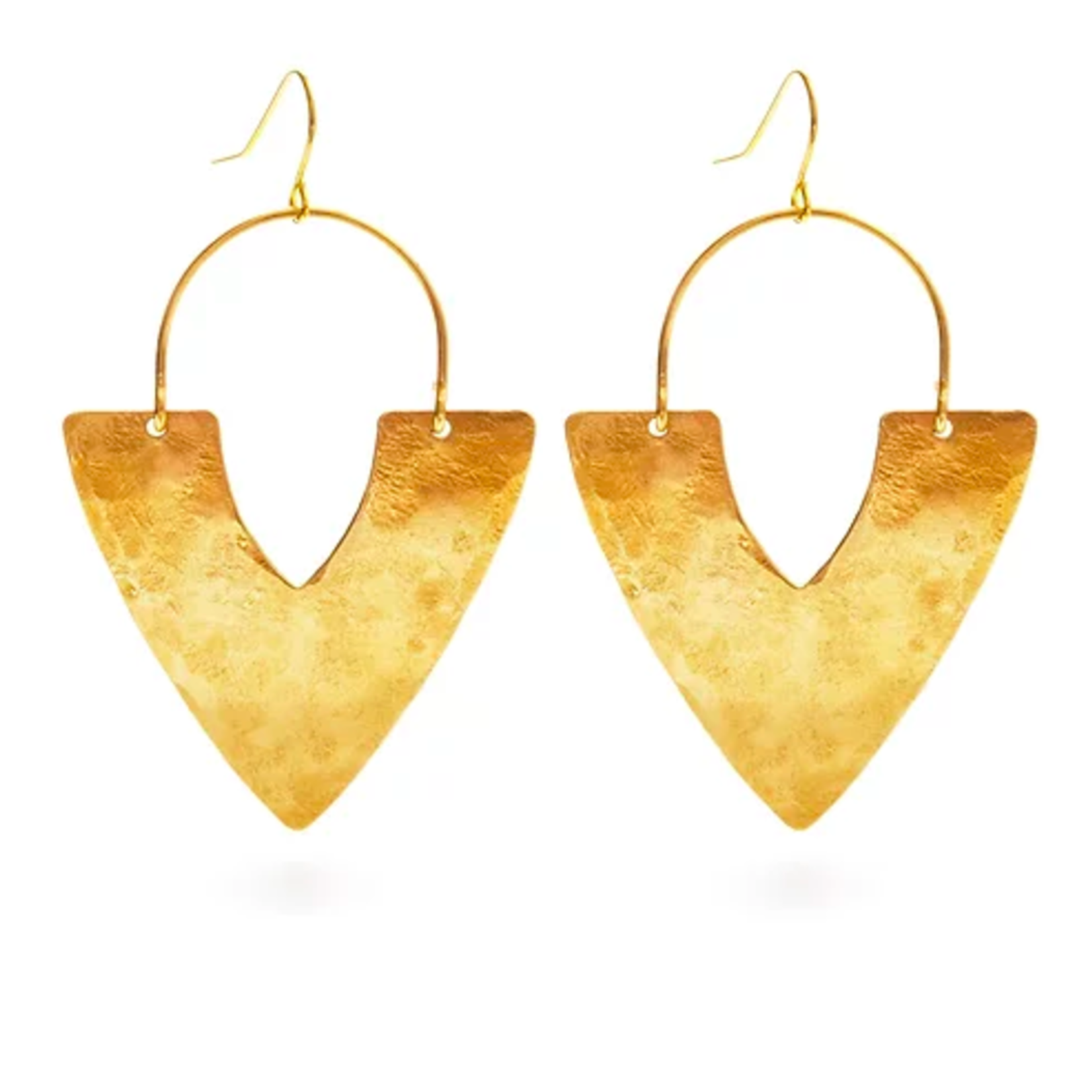 Prima Hoops · Brass with Gold Plated Ear Wires