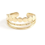 Triple Row Ring Gold