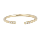 Jennie Kwon Designs White Equilibrium Cuff Ring - Size 6.5