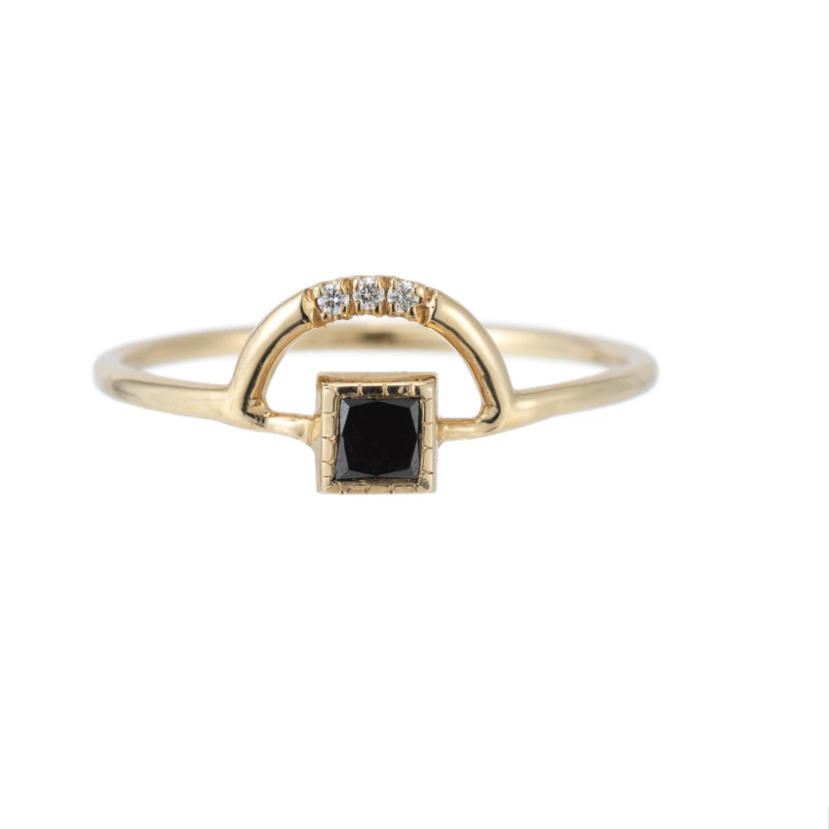Black Diamond Arch Ring · 14K · 7