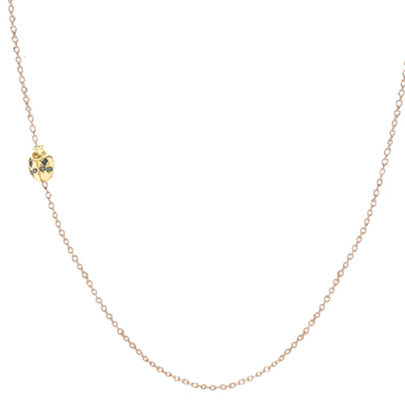 Jennie Kwon Designs Floating Diamond Ladybug Necklace