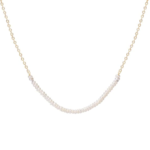 *Pearl Arc Necklace · 14K Gold