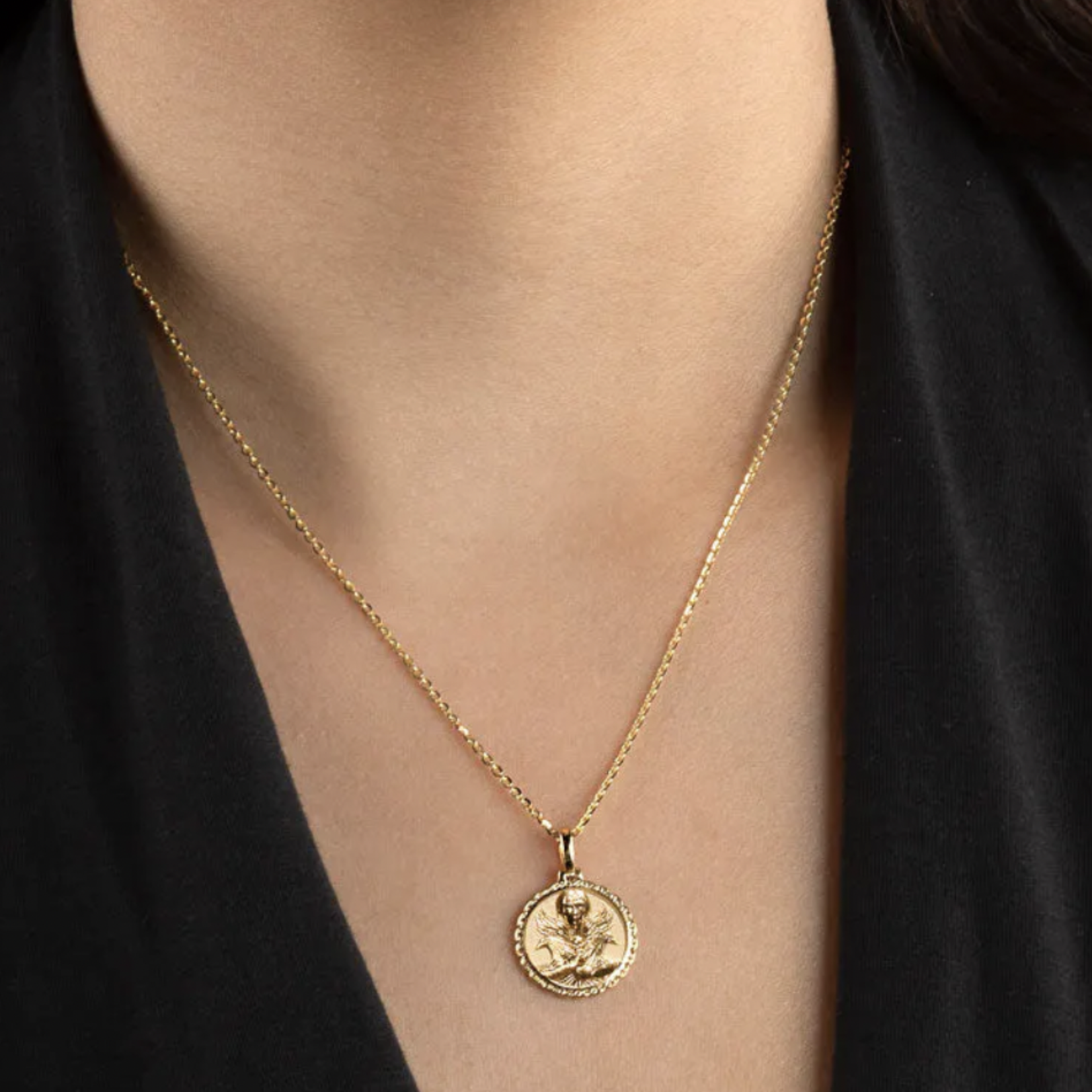 *Mini Morrigan 16-18" Saturn Chain Necklace · 14K Gold Vermeil