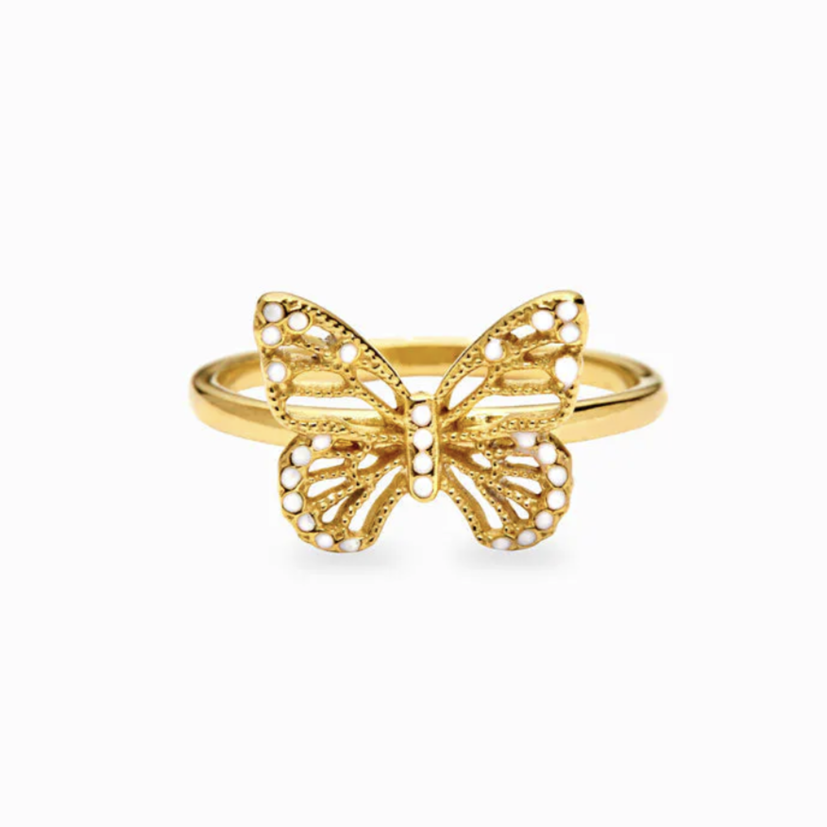 Awe Inspired Butterfly Ring - Gold Size 7