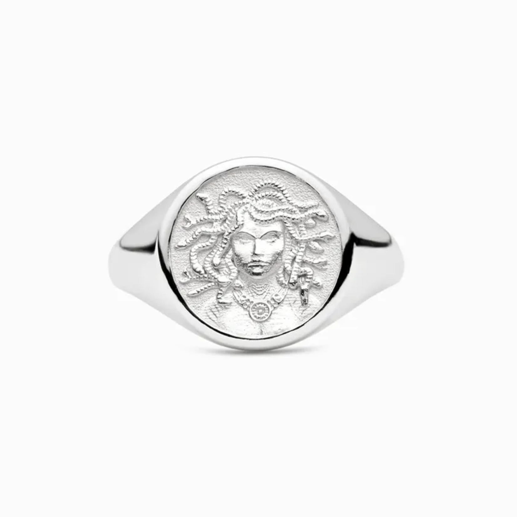 Medusa Signet Ring · Sterling Silver · 8