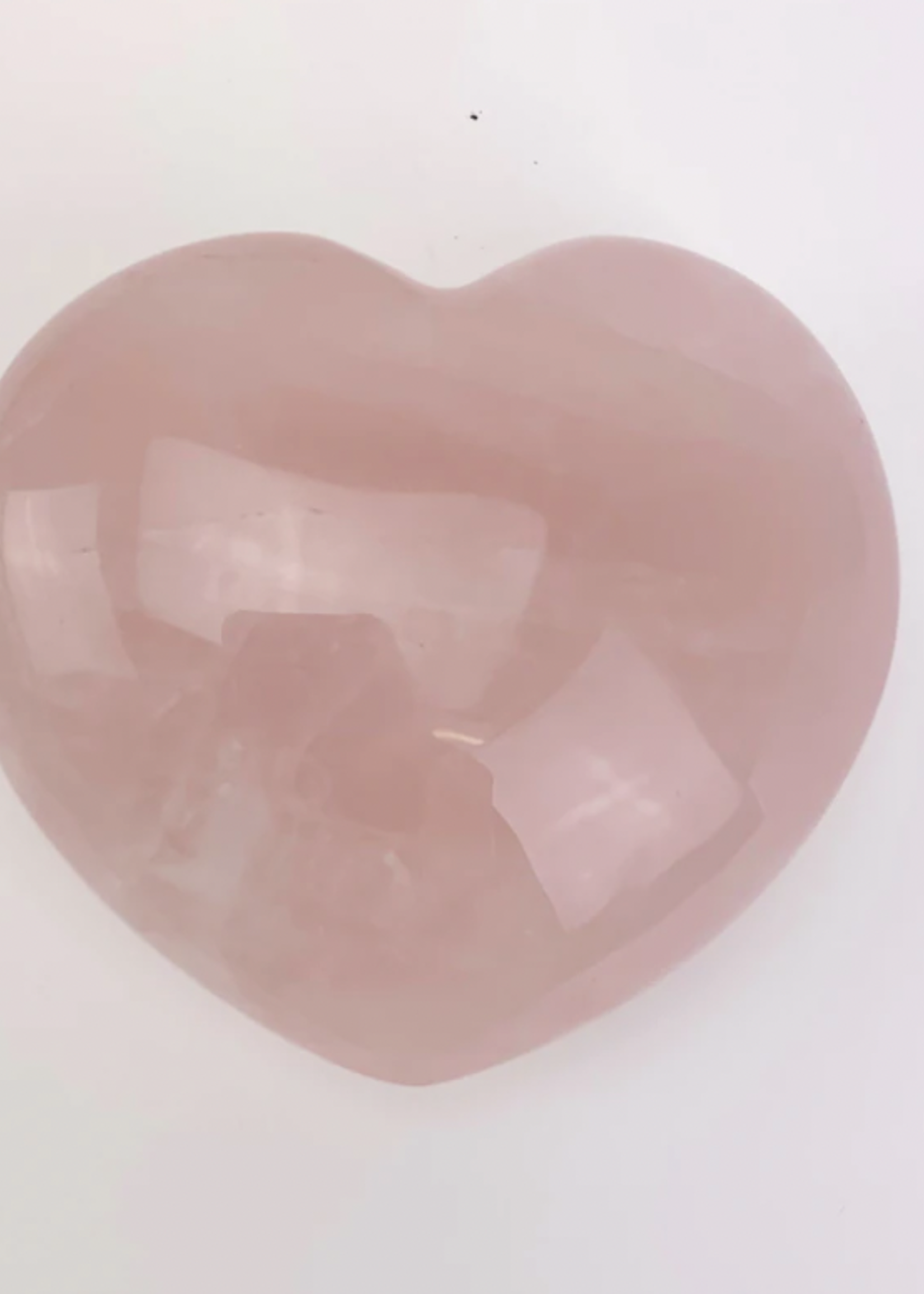 Rose Quartz Heart - large
