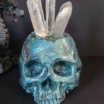Holographic Skull Ring Holder · Blue