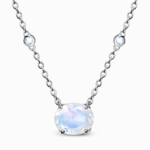 Harlow Glam Moonstone Necklace · Sterling Silver