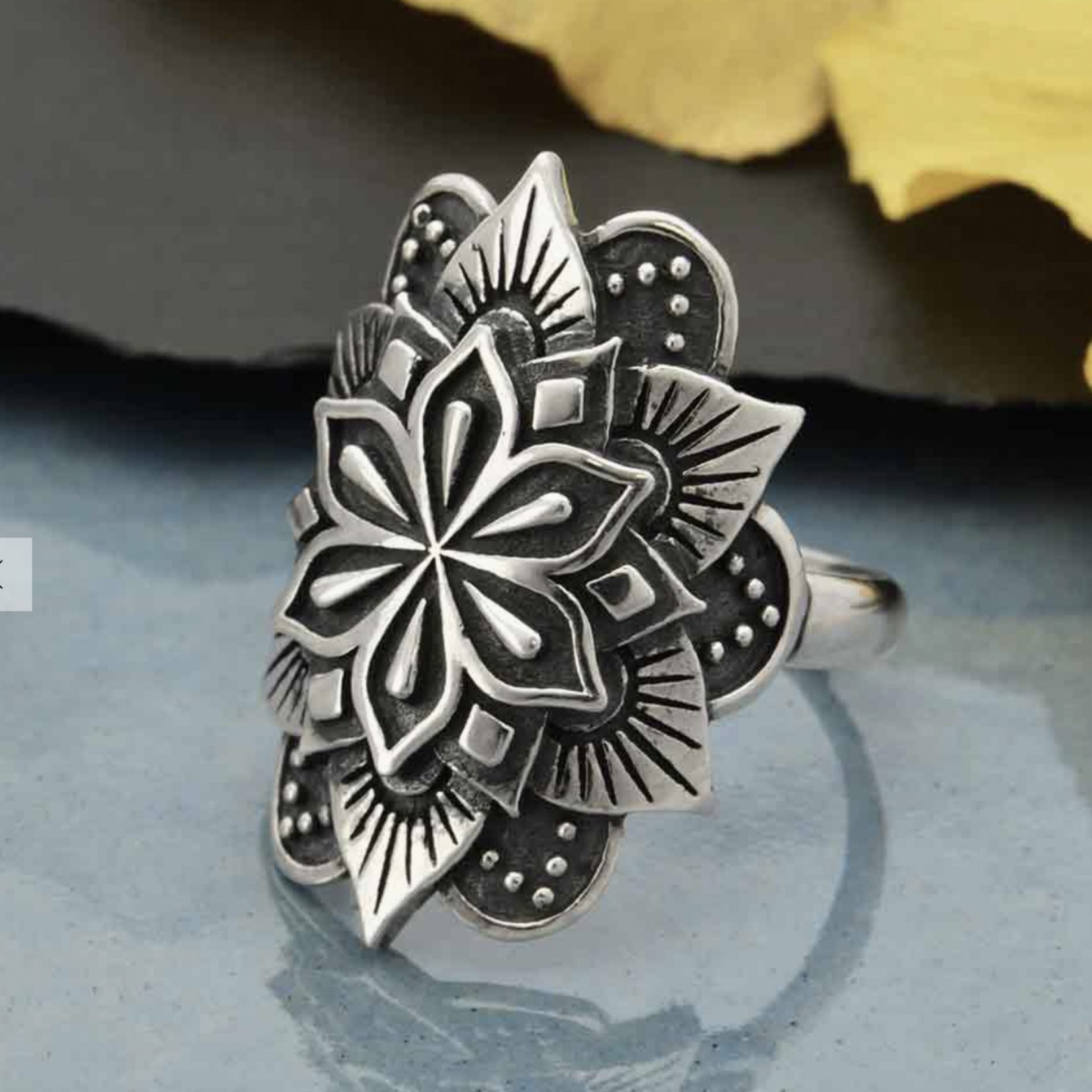 Mandala Large Ring · Sterling Silver