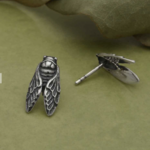 Cicada Post Earrings · Silver