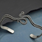 *Octopus Tentacle Cuff Bracelet · Silver