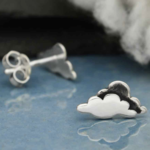*Layered Cloud Post Earrings · Silver