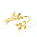 Adjustable Leaf Ring · Gold