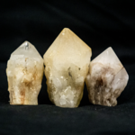 Candle Quartz w/ Lenticular Calcite Coating | 55-65mm | Madagascar
