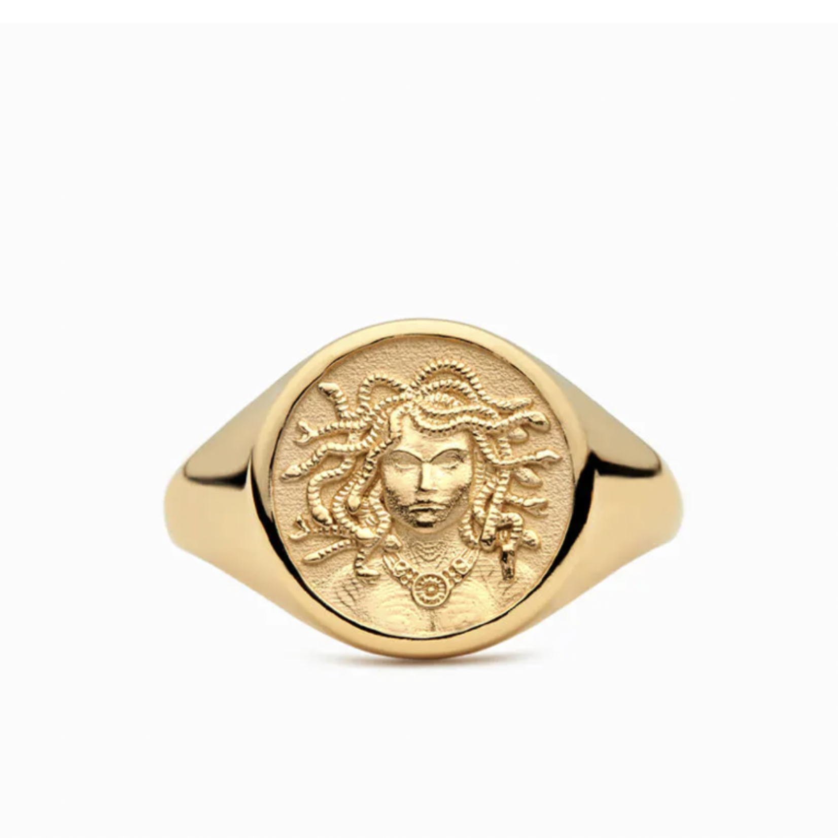 Medusa Signet Ring · 14K Gold Vermeil