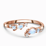 Flourish Moonstone Ring · Rose Gold