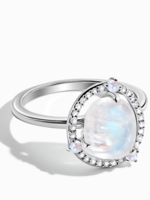 Raw Crystal Ring - Mystique Silver