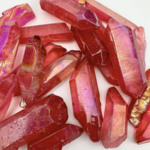 Strawberry Aura Quartz Points | Rough