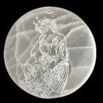 Strength Etched Selenite Disc | 10cm