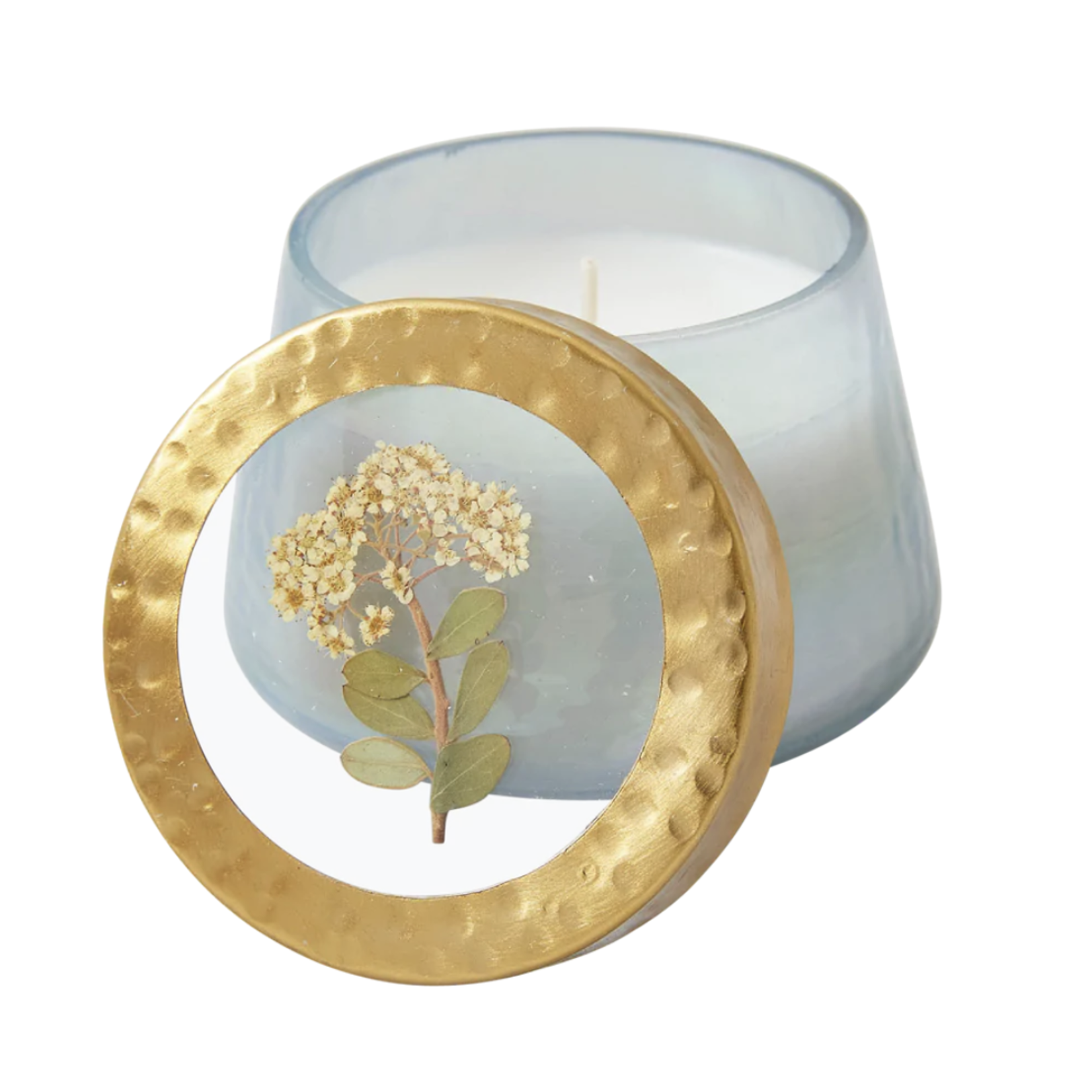 Bridal Wreath Small Peony + Peony Pressed Floral Candle