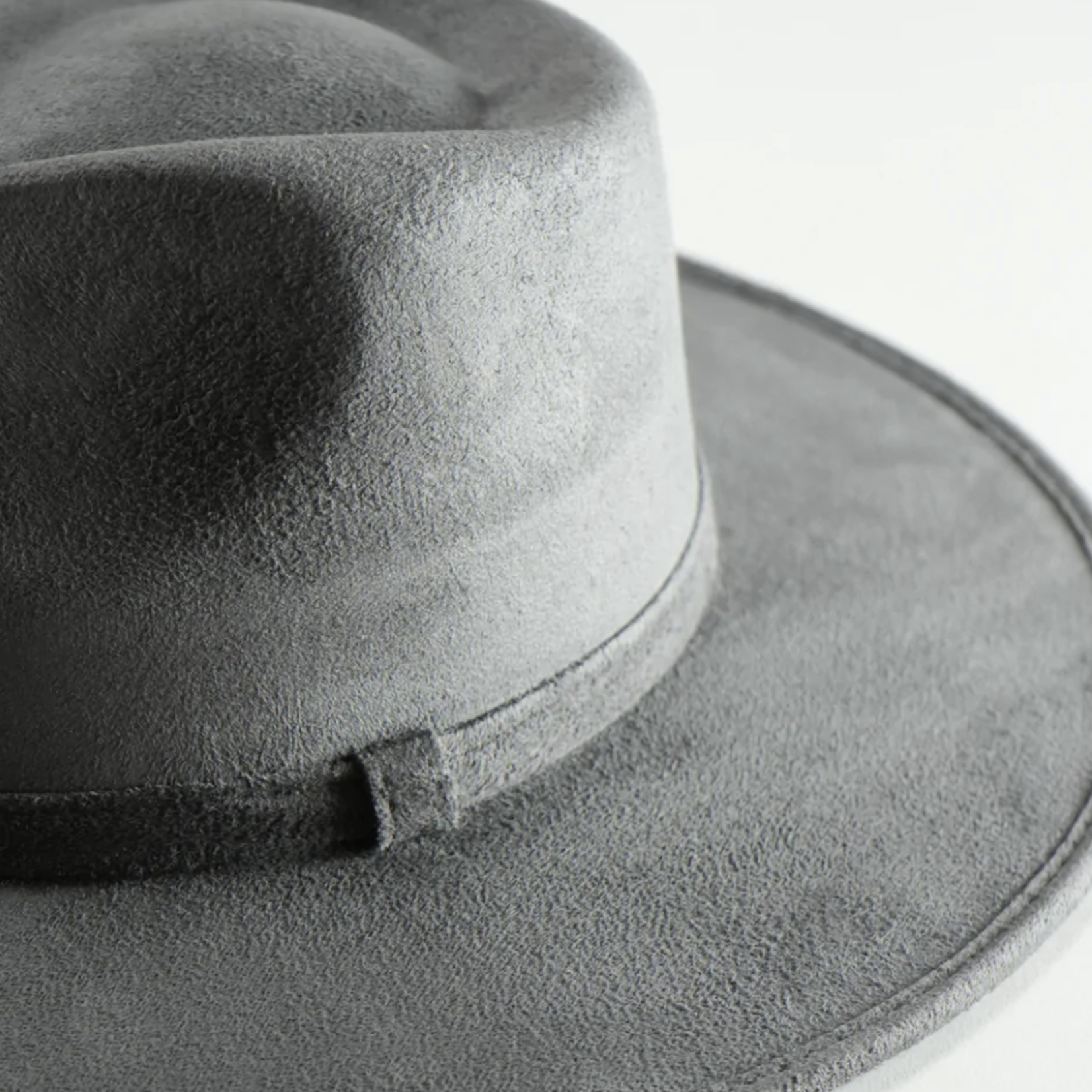 Suede Rancher Hat - Charcoal Grey Med