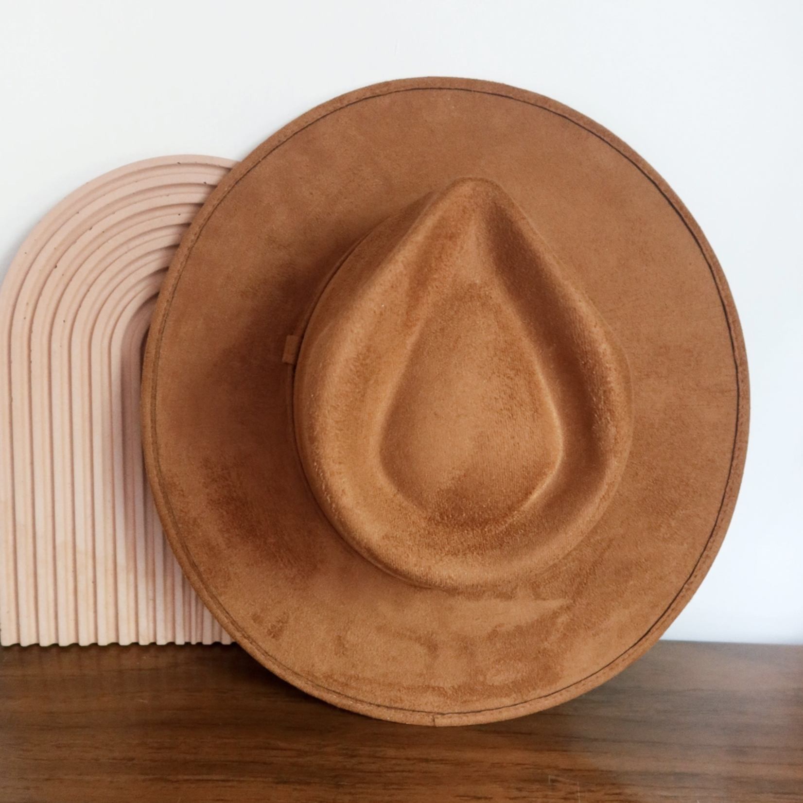 Suede Rancher Hat - Caramel Large
