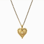 *Diamond Starburst Heart Necklace · 14K Gold Vermeil