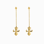 *Fleur De Lis Drop Earrings · 14K Gold Vermeil
