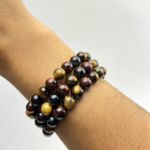 Triple Tiger Eye | 8-9mm | Healing Crystal Bracelets