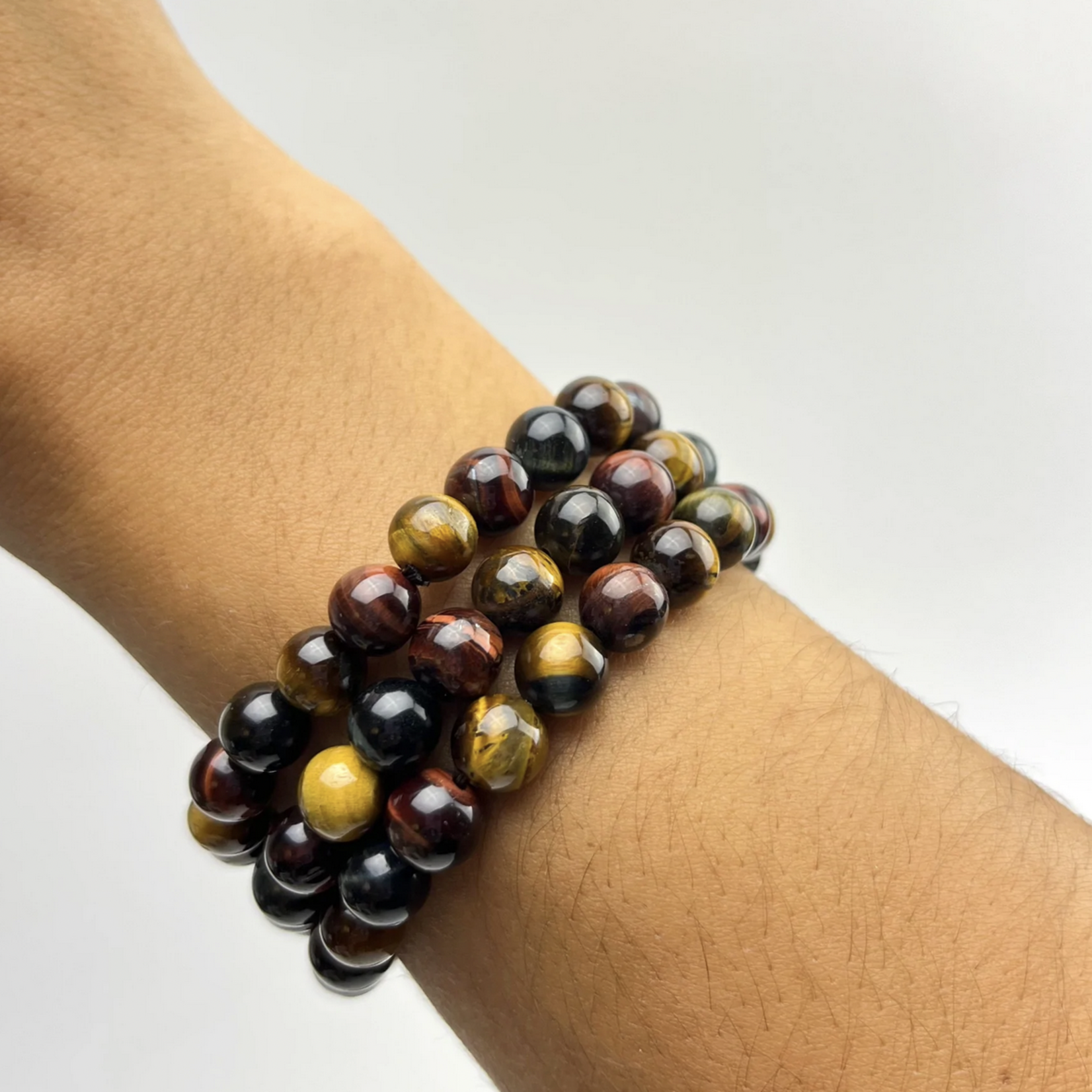Healing Crystal Bracelet | Triple Tiger Eye | 8-9mm