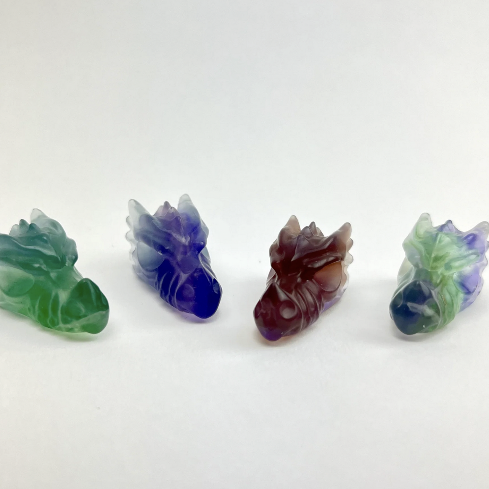 Fluorite Carved Dragon Head | 1.2"