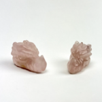 Rose Quartz Carved Dragon Head | 1.2"