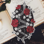 *Snake and Roses · Vinyl Sticker