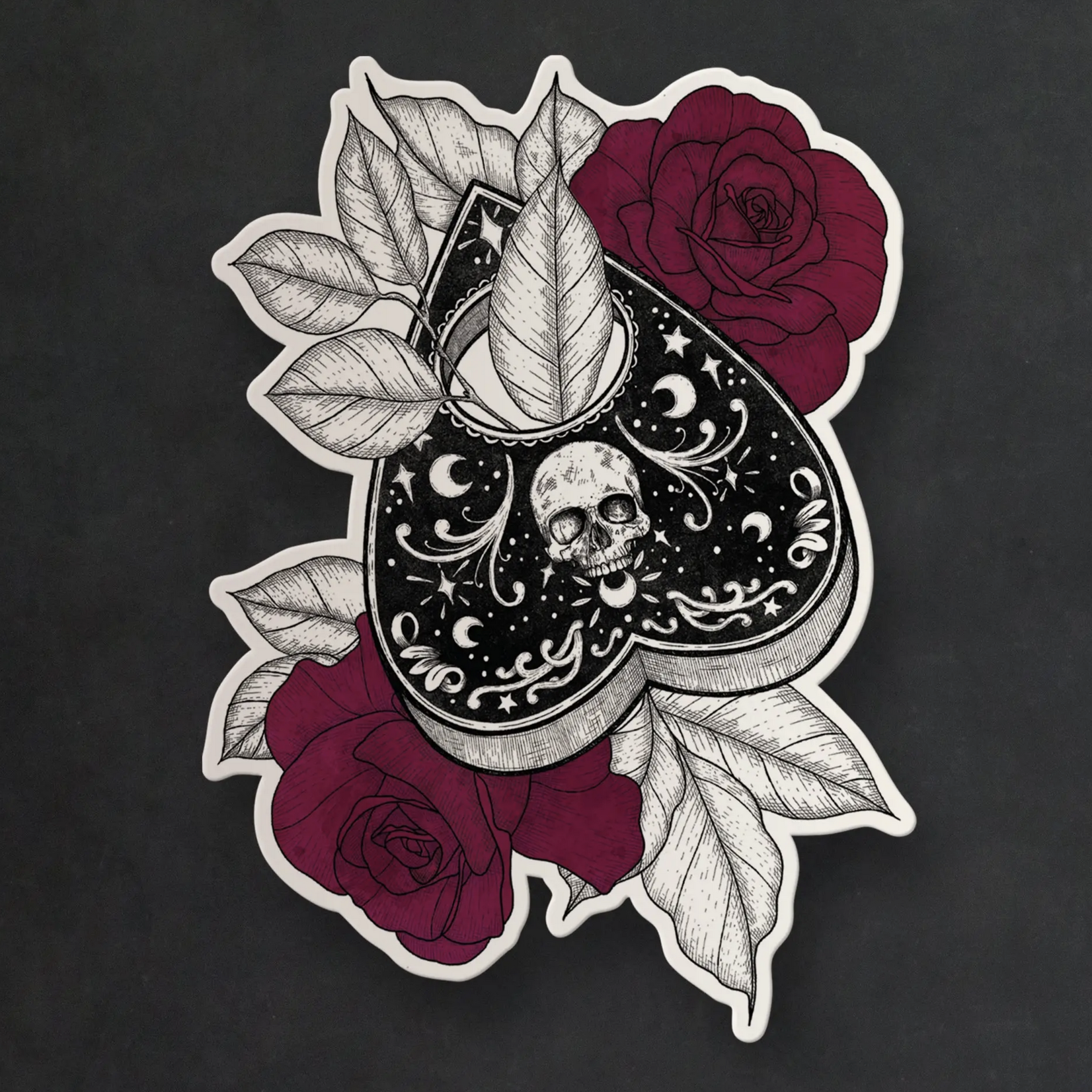 *Skull Planchette Vinyl Sticker