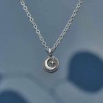 Star and Moon Necklace · Silver · 18"