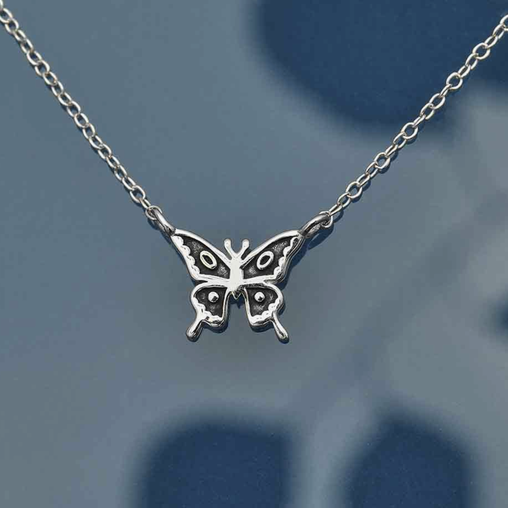 *Butterfly Necklace · Silver · 18"