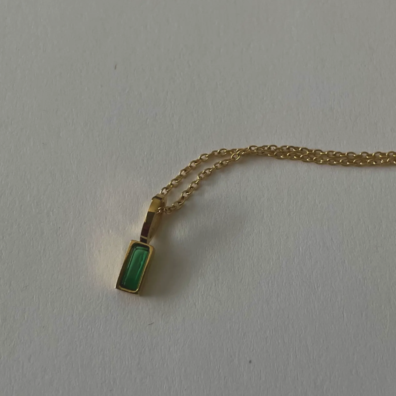 Birthstone Necklace · Gold ·